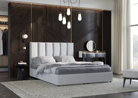 Łóżko Quaddro Vertical Silver kontynentalne z pojemnikiem lub bez