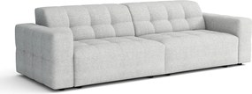 Sofa Bergamo 3-osobowa, tkanina Raven 6 jasnoszara – 244×102×70 cm