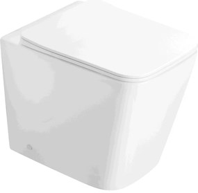 Mexen Cube miska wc stojąca Rimless z deską wolnoopadającą slim, duroplast, biała połysk - 32924000