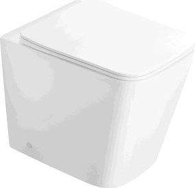 Mexen Cube miska wc stojąca Rimless z deską wolnoopadającą slim, duroplast, biała połysk - 32924000