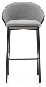 Czarno-szary hoker (wysokość siedziska 77 cm) Eamy – Kave Home