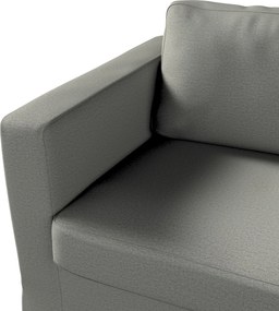 Pokrowiec na sofę Karlstad 3-osobową nierozkładaną, długi kolor szary tkanina strukturalna