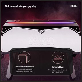 Podkładka ochronna na biurko Diablo X-Forge 140 cm, Nightwolf Moon