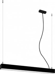 Czarna lampa wisząca do biura 3000 K W1-T07