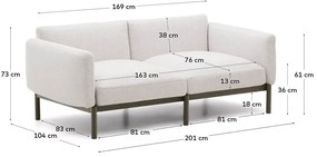 Jasnoszara modułowa sofa ogrodowa 201 cm Sorells – Kave Home