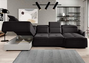 Narożnik MURILLO XL z elektryczną regulacją siedziska Lewostronny w tkaninie VOUGE 17 WERSAL