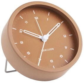 Brązowy budzik Karlsson Tinge, ø 9 cm