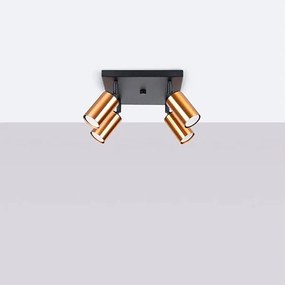 Plafon WINX 4 czarny/miedziany