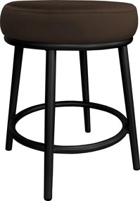 Taboret Ben tkanina Welur stelaż metalowy STOŁEK LOFT : Kolor Stelaża - Czarny , Kolor tkaniny - VELVET - MG05, Typ tkaniny - Velvet