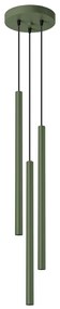 Lampa wisząca PASTELO 3P zielona oliwka SOLLUX  LIGHTING