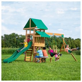 Backyard discovery belmont drewniany plac zabaw 6w1