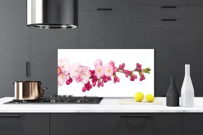 Szkło do Kuchni na Ścianę Kwitnąca Gałązka Wiśni