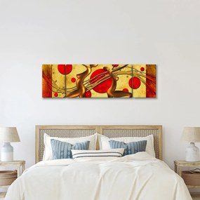 Abstrakcyjny obraz z dwiema kobietami (170x50 cm)