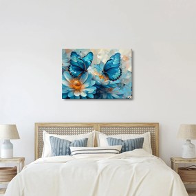 Obraz - Niebieskie motyle (70x50 cm)