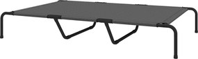 PawHut Legowisko outdoor dla psa, podwyższone legowisko dla dużych psów, z zmywalną siatką i ramą stalową, 152 x 94 x 23 cm, Szary | Aosom PL