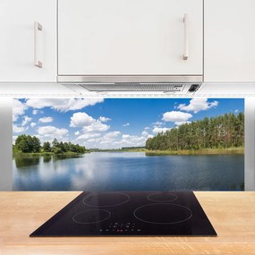 Panel Szklany Jezioro Las Krajobraz