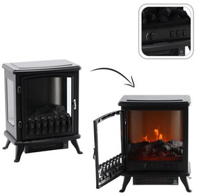 Kominek elektryczny – imitacja płomienia – 41,5 x 28 x 50,8 cm – 900/1800 W