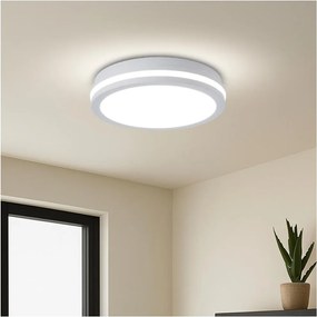Brilagi - LED zewnętrzna oprawa sufitowa BENE LED/24W/230V śr. 26 cm biała IP54