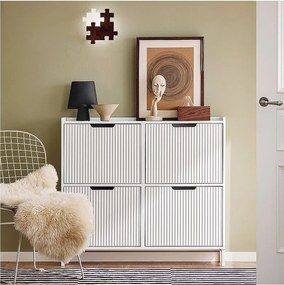 Szafka na buty z 4 klapami FSR177-L-W