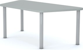 Stół przedszkolny Smart trapez 140x70 cm, rozmiar 0-3, blat szary / nogi szare