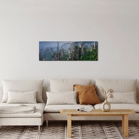 Obraz - Narodowy Park Leśny Zhangjiajie (z zegarem) (90x30 cm)