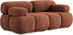 Modułowa sofa 2-osobowa - z tkaniny szenilowej - terakota - LOKUA