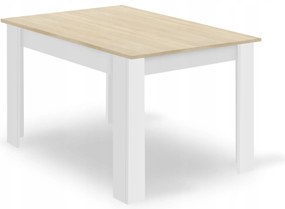 Zestaw jadalniany 1 + 4, stół MADO 120x80 biały + krzesła BALI MARK czarne