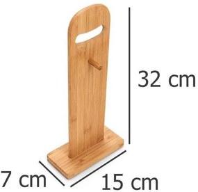 6 desek do krojenia + stojak w komplecie, drewno bambusowe, ZELLER