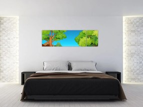 Obraz - Wesołe kaczątka (170x50 cm)