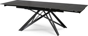 Stół Rozkładany Prostokątny MAXIME 160-240 cm Ceramiczny Czarny Marmur do Jadalni Nowoczesny Loft