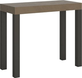 Konsola rozkładana 90x40/300 cm Everyday Szaro-beżowy rama w kolorze Antracytu