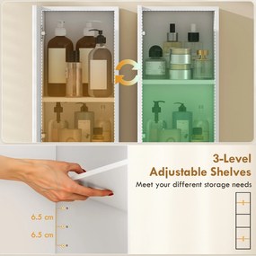 HOMCOM szafka łazienkowa, stojąca z 2 drzwiczkami i otwartą półką, biała | Aosom PL