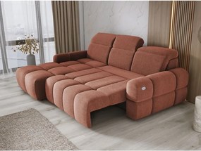 Narożnik MATEO S Wolnostojący Lewostronny Tkanina Memphis 09 kolor Miedziany WERSAL