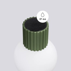 Kinkiet HALO zielony oliwkowy IP44 ryflowany SOLLUX  LIGHTING