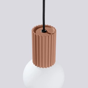 Lampa wisząca HALO 1 mocca ryflowana SOLLUX  LIGHTING