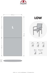 Doppler LIVING 2097 niski - zestaw 6 szt. – poduszki na krzesło i fotel z zamkiem