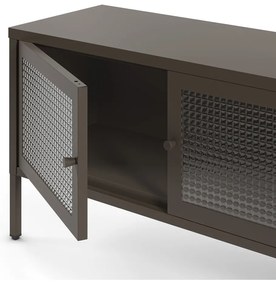 Szara metalowa szafka pod TV 160x50x35 cm Layna – Marckeric