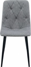 Szare krzesło LIBRA PLATINUM GREY z czarnymi nogami
