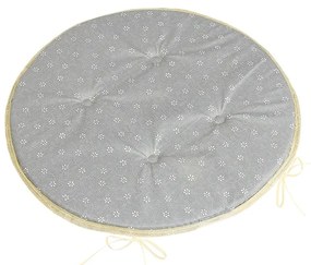 Bellatex Poduszka Adéla okrągła gładka Napinanykwiatek szary 40 x 40 cm