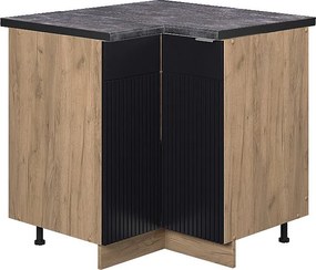 Szafka narożna czarne paski 80.5x60x82 fame-line