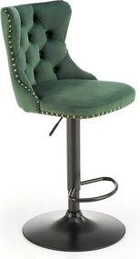 Zielony welurowy hoker glamour pikowany H3-S79