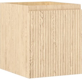 Mexen Rivel szafka łazienkowa podumywalkowa 40 cm, 1 szuflada, ryflowana , dąb - 91A20-04047-1-BF81