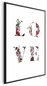 Plakat Miłość w kwiatach 21x30 cm z ramą czarną bez marginesu ARTGEIST B
