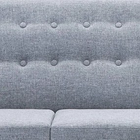 Tapicerowana pikowana sofa Kova 2L - jasny szary