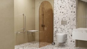 Uchwyt łazienkowy kątowy lewy chrom