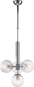 Armonia Lampa wisząca z polerowanego chromowanego żelaza 4 światła 110 Ø32 BL285-4-CR