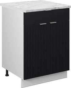 Szafka dolna do kuchni czarne paski 60x60x82 fame-line