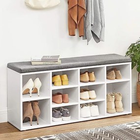 Regał na buty z siedziskiem Sinda 010 biały
