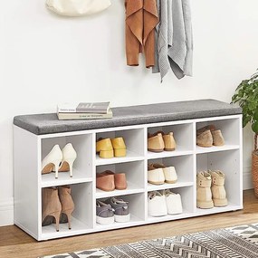 Regał na buty z siedziskiem Sinda 010 biały