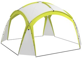 Outsunny Pawilon Imprezowy 3,5 x 3,5m z Hakiem, Odporny na Wodę i Warunki Zimowe, Zielony